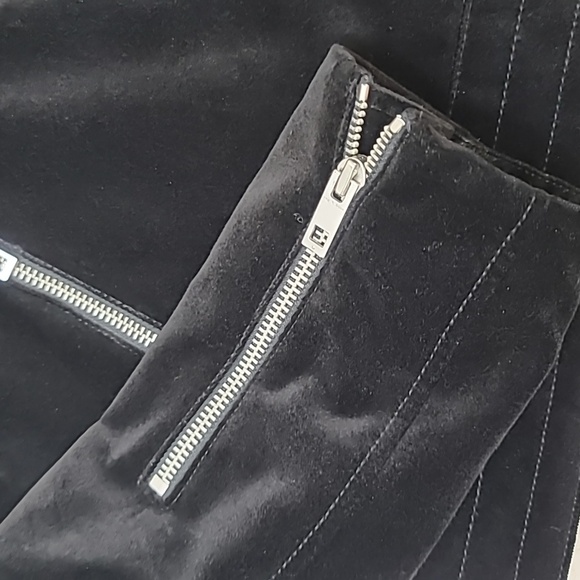 Rag & Bone Velvet Classic Moto-Inspired Biker Jacket in Black - Picture 11 of 17